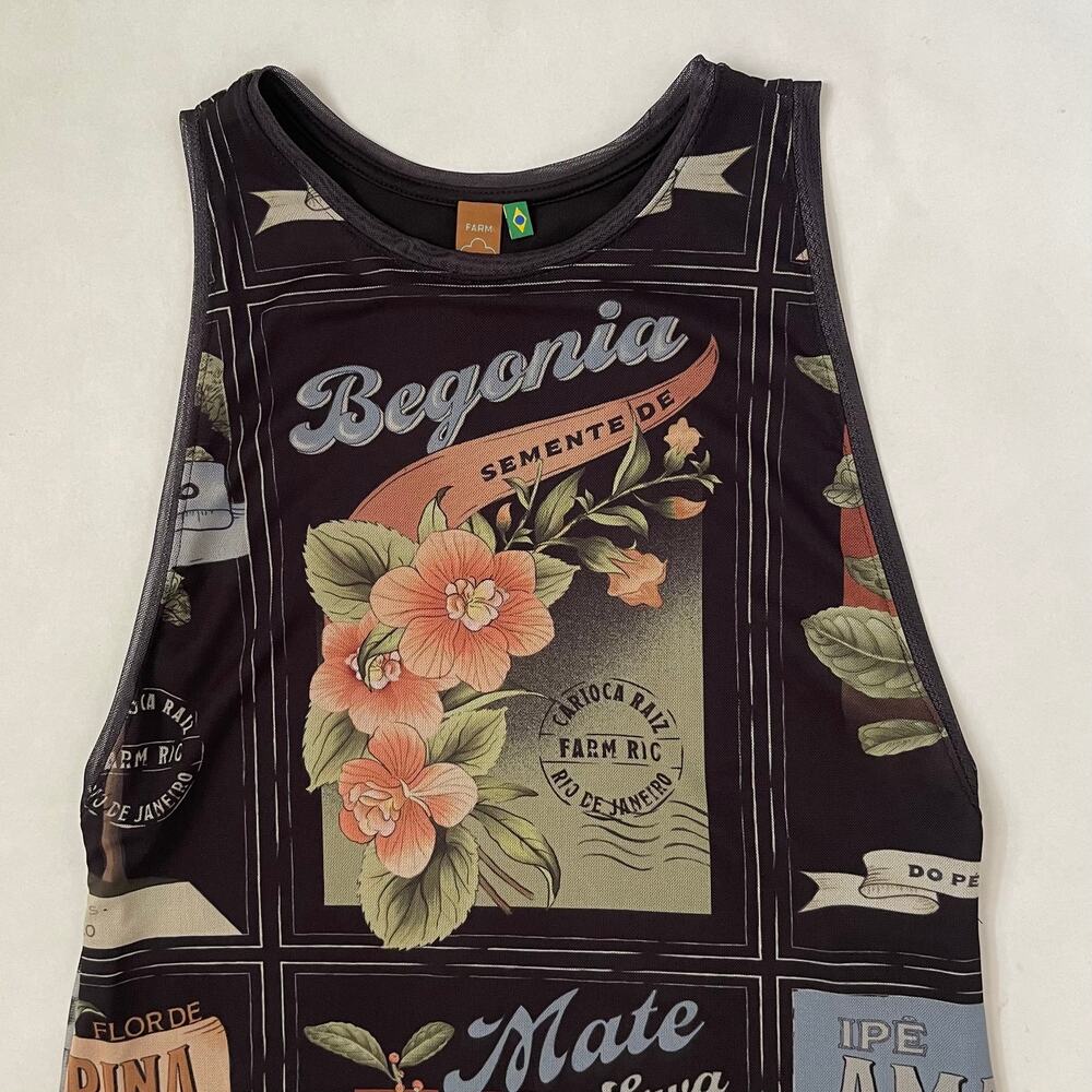 FARM Rio Vestido Tule Selos Do Brasil Midi/Maxi Dress - Size Large (Grande) - Picture 6 of 9